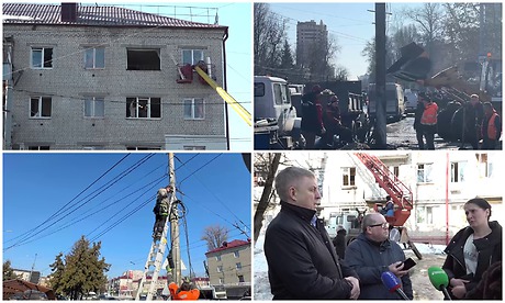 В&nbsp;Брянске проводятся работы по&nbsp;устранению последствий ракетного удара ВСУ по&nbsp;жилым домам