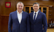 Рабочая встреча Егора Ковальчука с заместителем председателя Правительства Российской Федерации Маратом Хуснуллиным Рабочая встреча Егора Ковальчука с заместителем председателя Правительства Российской Федерации Маратом Хуснуллиным